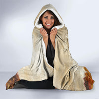 Gaia Mother Earth Sacred Eye Hooded Blanket Greek Vintage Botanical Sketch Esoteric Spiritual Floral