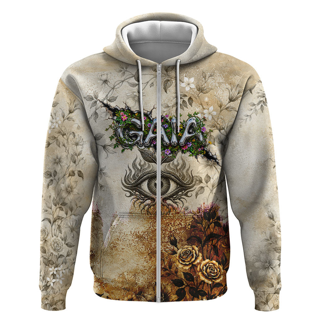 Gaia Mother Earth Sacred Eye Hoodie Greek Vintage Botanical Sketch Esoteric Spiritual Floral