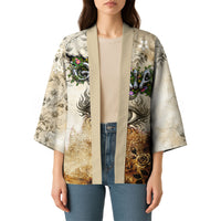 Gaia Mother Earth Sacred Eye Kimono Greek Vintage Botanical Sketch Esoteric Spiritual Floral