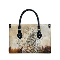 Gaia Mother Earth Sacred Eye Leather Bag Greek Vintage Botanical Sketch Esoteric Spiritual Floral