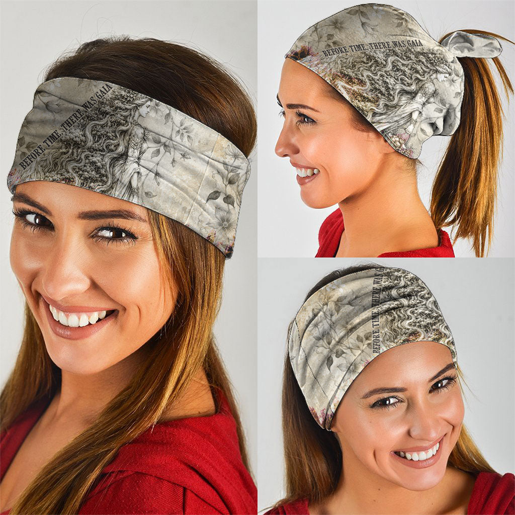 Gaia Mother Earth Sacred Eye Neck Gaiter Greek Vintage Botanical Sketch Esoteric Spiritual Floral
