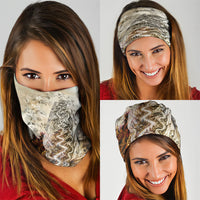 Gaia Mother Earth Sacred Eye Neck Gaiter Greek Vintage Botanical Sketch Esoteric Spiritual Floral