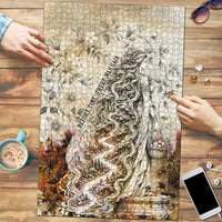 Gaia Mother Earth Sacred Eye Puzzle Greek Vintage Botanical Sketch Esoteric Spiritual Floral