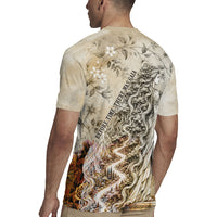Gaia Mother Earth Sacred Eye Rugby Jersey Greek Vintage Botanical Sketch Esoteric Spiritual Floral