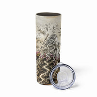 Gaia Mother Earth Sacred Eye Skinny Tumbler Greek Vintage Botanical Sketch Esoteric Spiritual Floral