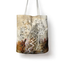 Gaia Mother Earth Sacred Eye Tote Bag Greek Vintage Botanical Sketch Esoteric Spiritual Floral
