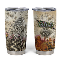 Gaia Mother Earth Sacred Eye Tumbler Cup Greek Vintage Botanical Sketch Esoteric Spiritual Floral