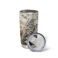 Gaia Mother Earth Sacred Eye Tumbler Cup Greek Vintage Botanical Sketch Esoteric Spiritual Floral