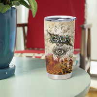 Gaia Mother Earth Sacred Eye Tumbler Cup Greek Vintage Botanical Sketch Esoteric Spiritual Floral