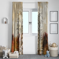 Gaia Mother Earth Sacred Eye Window Curtain Greek Vintage Botanical Sketch Esoteric Spiritual Floral