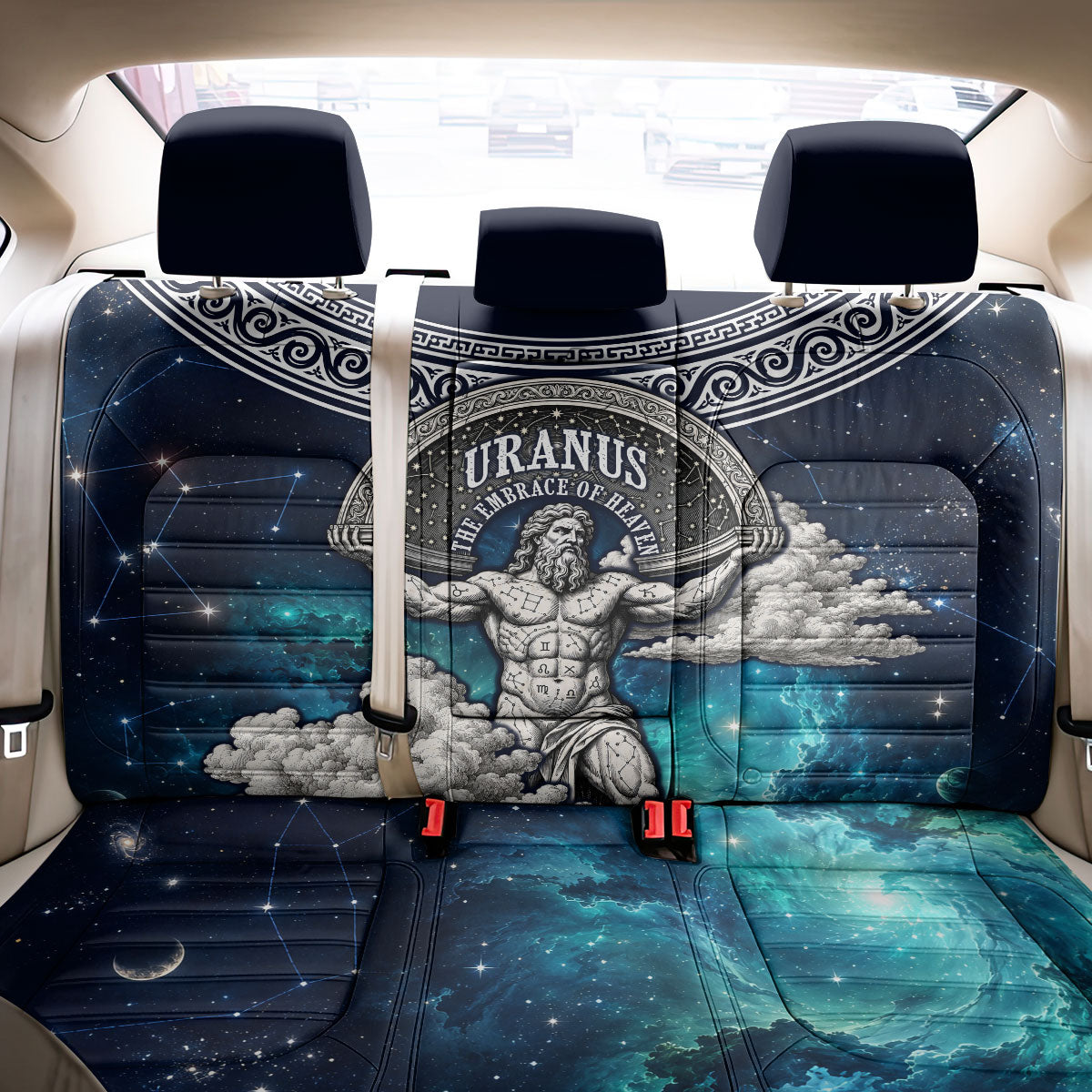 Uranus Greek God Of The Sky Back Car Seat Cover Greek Mythology Celestial Zodiac Constellation Vintage