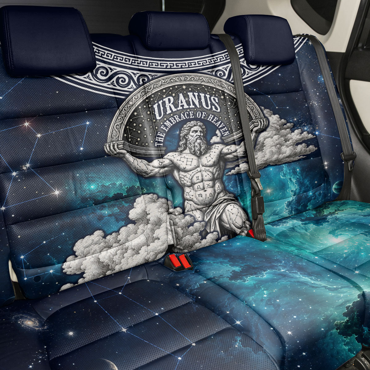 Uranus Greek God Of The Sky Back Car Seat Cover Greek Mythology Celestial Zodiac Constellation Vintage
