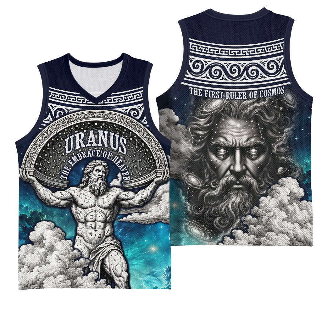 Uranus Greek God Of The Sky Basketball Jersey Greek Mythology Celestial Zodiac Constellation Vintage