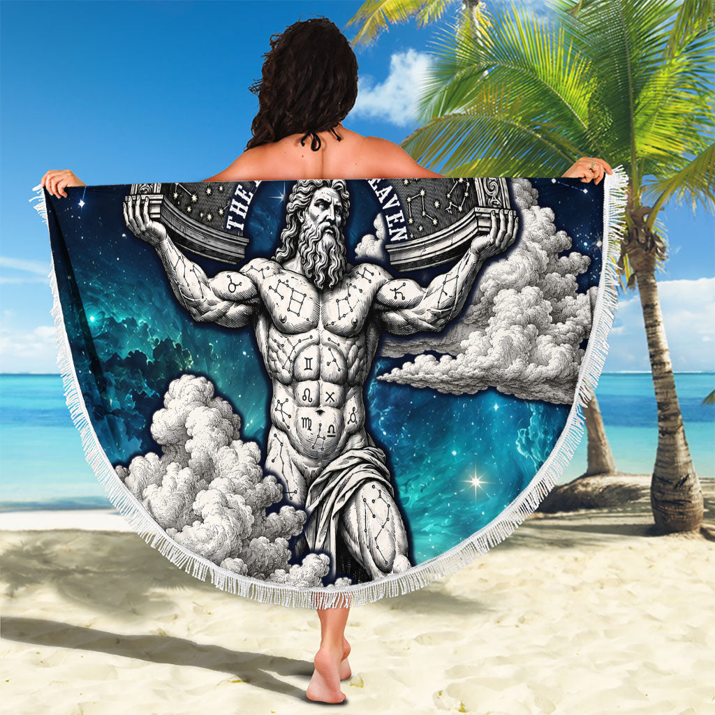 Uranus Greek God Of The Sky Beach Blanket Greek Mythology Celestial Zodiac Constellation Vintage