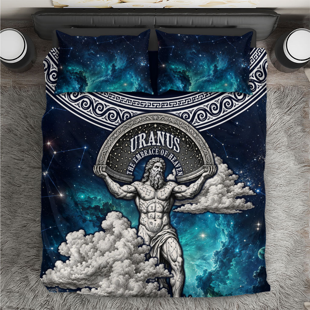 Uranus Greek God Of The Sky Bedding Set Greek Mythology Celestial Zodiac Constellation Vintage