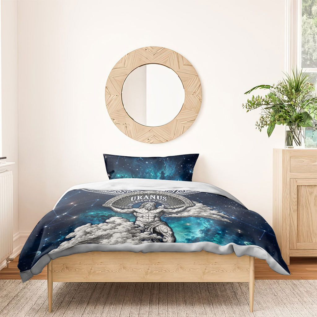 Uranus Greek God Of The Sky Bedding Set Greek Mythology Celestial Zodiac Constellation Vintage