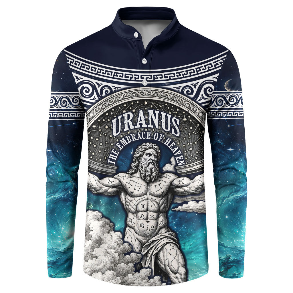 Uranus Greek God Of The Sky Button Sweatshirt Greek Mythology Celestial Zodiac Constellation Vintage