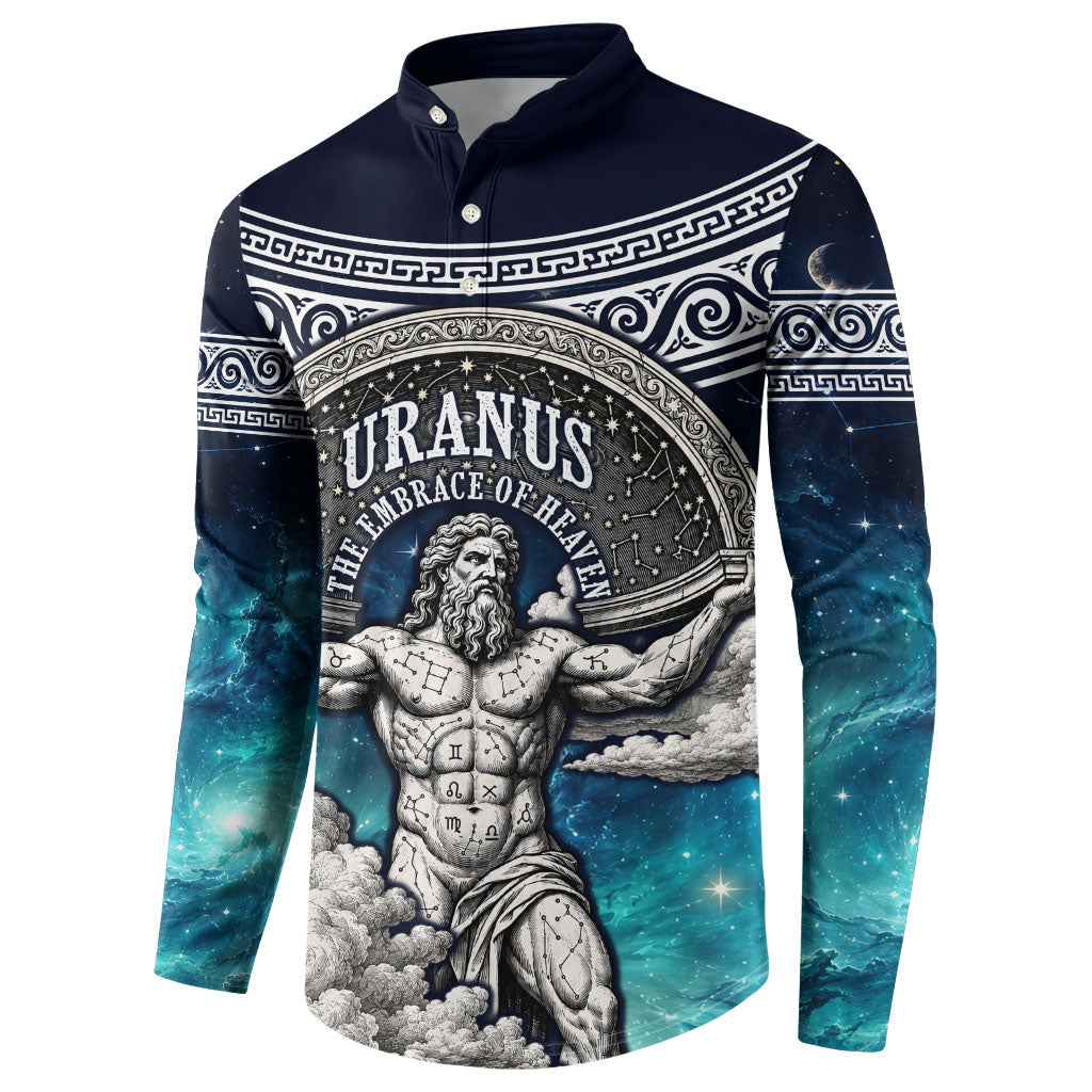 Uranus Greek God Of The Sky Button Sweatshirt Greek Mythology Celestial Zodiac Constellation Vintage