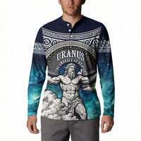 Uranus Greek God Of The Sky Button Sweatshirt Greek Mythology Celestial Zodiac Constellation Vintage