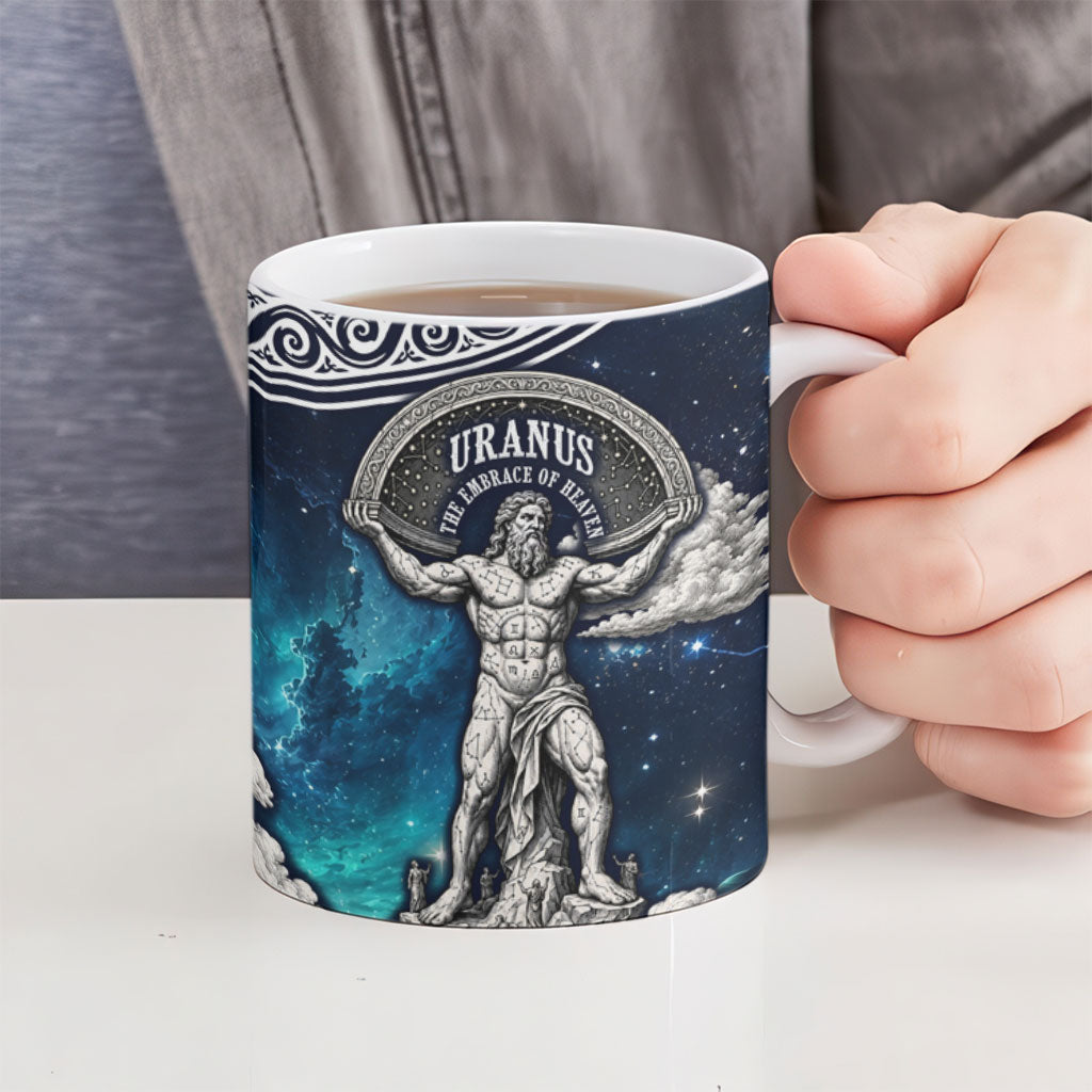 Uranus Greek God Of The Sky Ceramic Mug Greek Mythology Celestial Zodiac Constellation Vintage