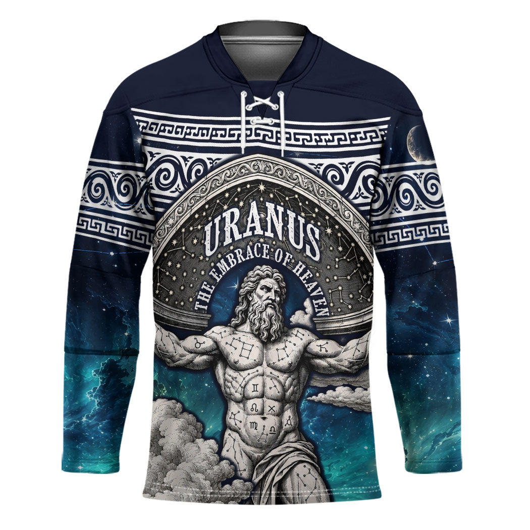 Uranus Greek God Of The Sky Hockey Jersey Greek Mythology Celestial Zodiac Constellation Vintage