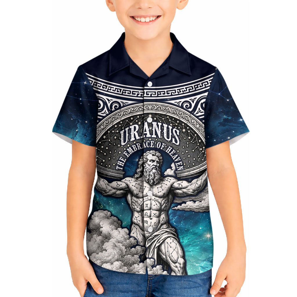 Uranus Greek God Of The Sky Kid Hawaiian Shirt Greek Mythology Celestial Zodiac Constellation Vintage