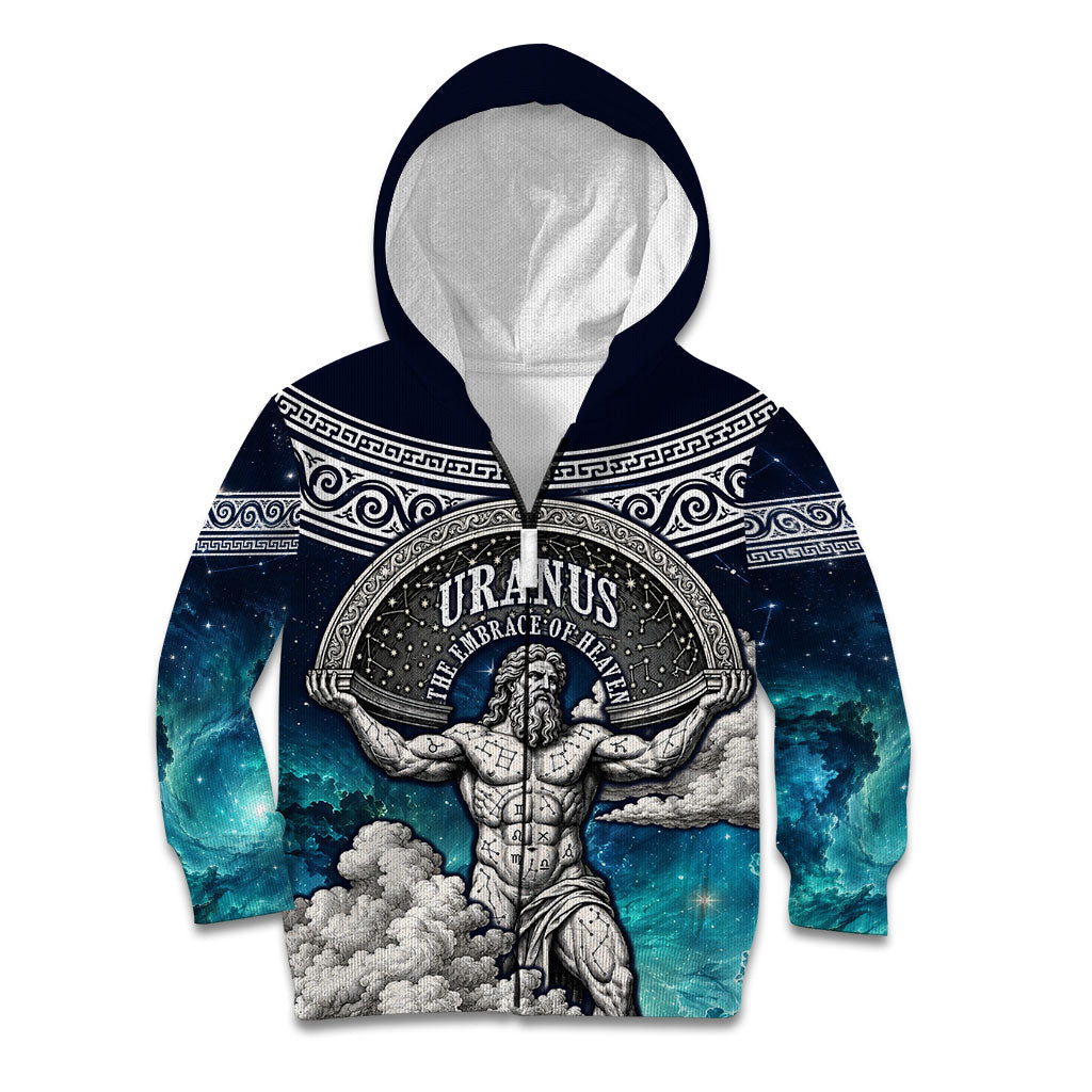 Uranus Greek God Of The Sky Kid Hoodie Greek Mythology Celestial Zodiac Constellation Vintage