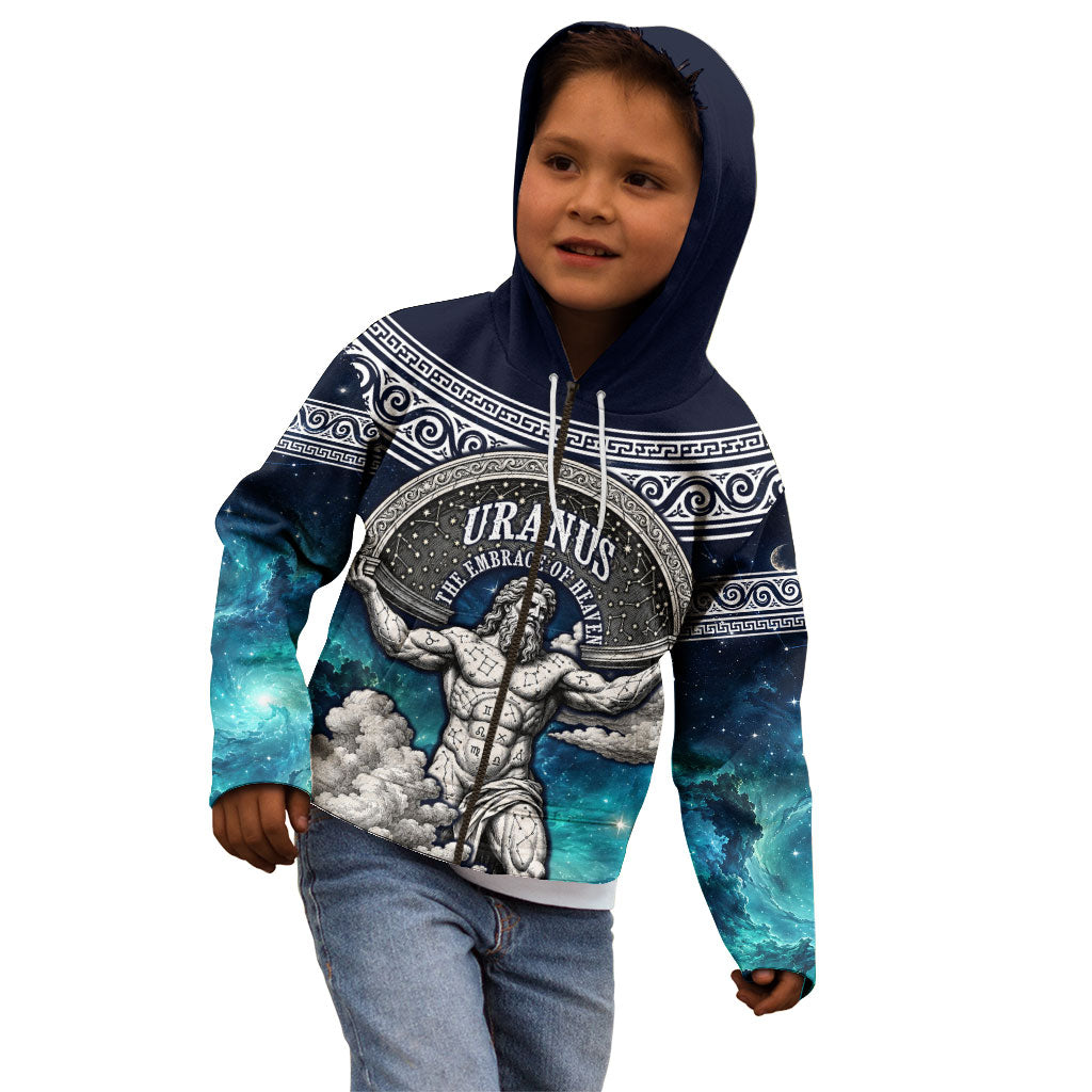 Uranus Greek God Of The Sky Kid Hoodie Greek Mythology Celestial Zodiac Constellation Vintage