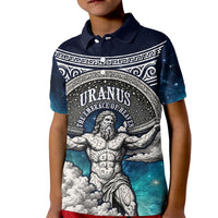 Uranus Greek God Of The Sky Kid Polo Shirt Greek Mythology Celestial Zodiac Constellation Vintage