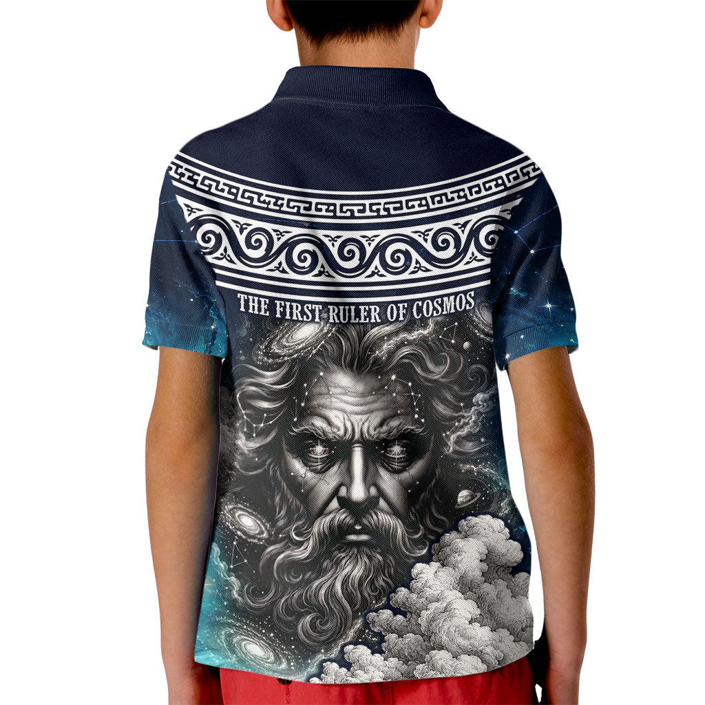 Uranus Greek God Of The Sky Kid Polo Shirt Greek Mythology Celestial Zodiac Constellation Vintage