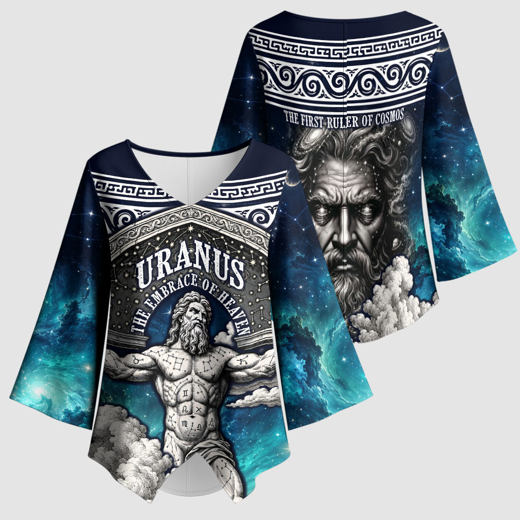 Uranus Greek God Of The Sky Kimono Sleeve Blouse Greek Mythology Celestial Zodiac Constellation Vintage