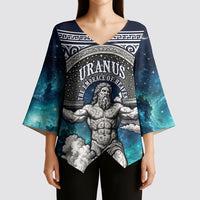 Uranus Greek God Of The Sky Kimono Sleeve Blouse Greek Mythology Celestial Zodiac Constellation Vintage