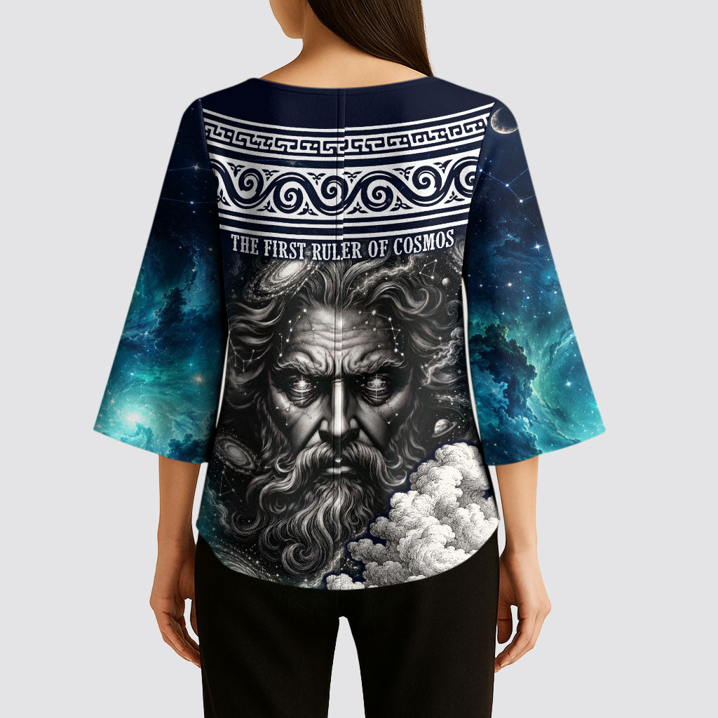 Uranus Greek God Of The Sky Kimono Sleeve Blouse Greek Mythology Celestial Zodiac Constellation Vintage