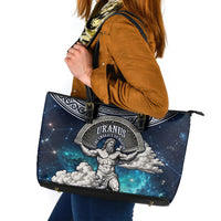 Uranus Greek God Of The Sky Leather Tote Bag Greek Mythology Celestial Zodiac Constellation Vintage