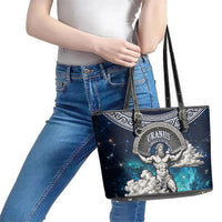 Uranus Greek God Of The Sky Leather Tote Bag Greek Mythology Celestial Zodiac Constellation Vintage