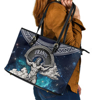 Uranus Greek God Of The Sky Leather Tote Bag Greek Mythology Celestial Zodiac Constellation Vintage