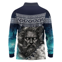 Uranus Greek God Of The Sky Long Sleeve Polo Shirt Greek Mythology Celestial Zodiac Constellation Vintage