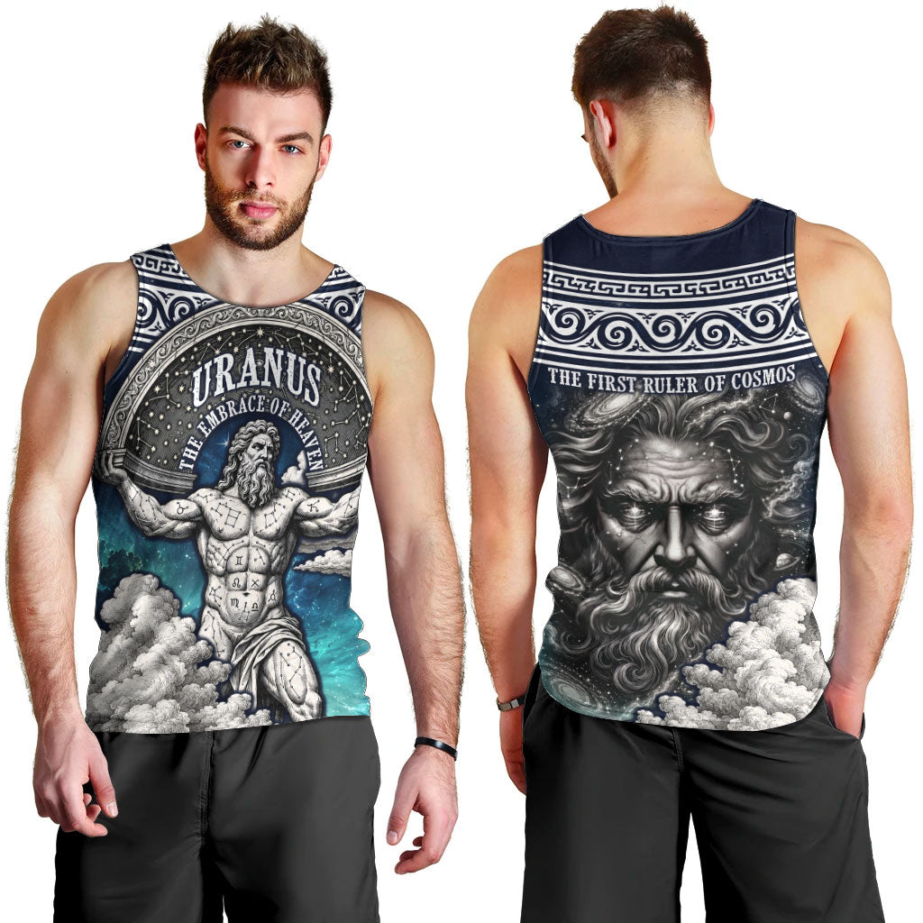 Uranus Greek God Of The Sky Men Tank Top Greek Mythology Celestial Zodiac Constellation Vintage
