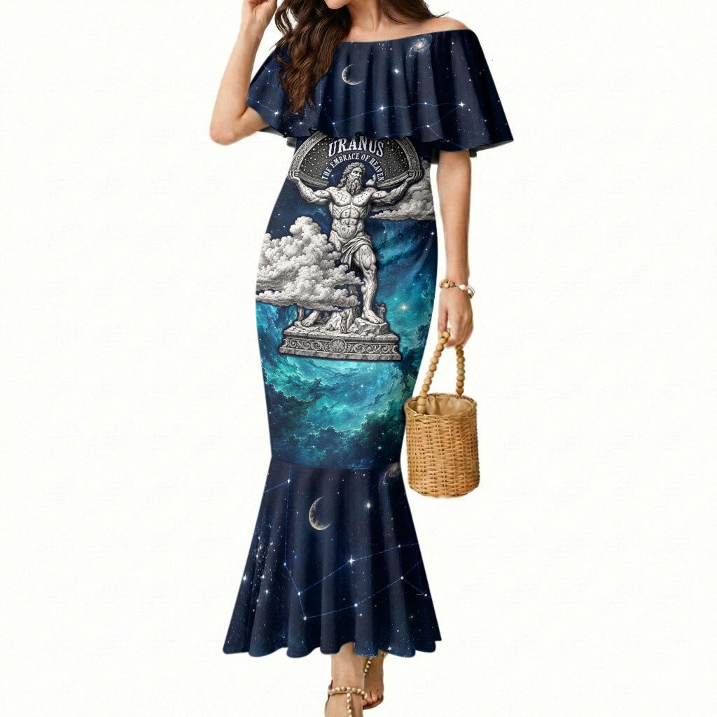 Uranus Greek God Of The Sky Mermaid Dress Greek Mythology Celestial Zodiac Constellation Vintage