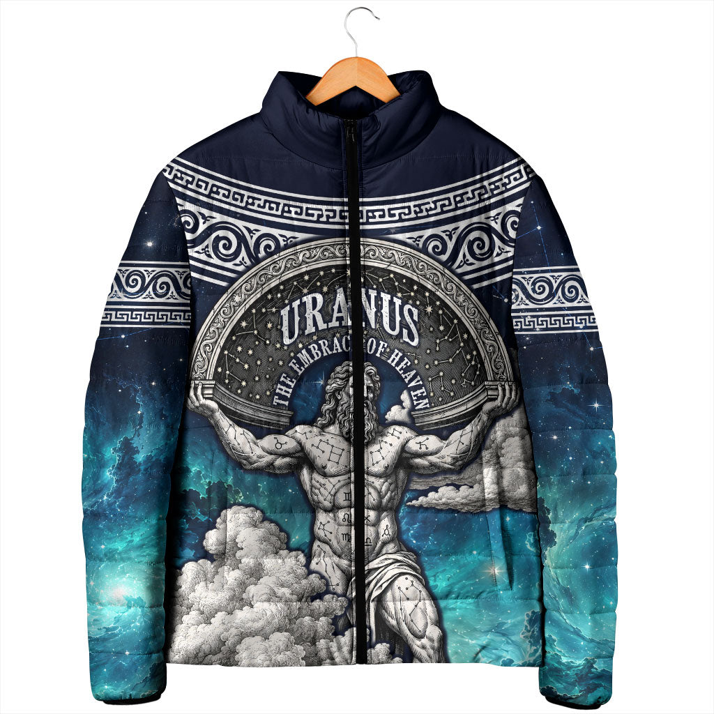 Uranus Greek God Of The Sky Padded Jacket Greek Mythology Celestial Zodiac Constellation Vintage