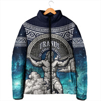 Uranus Greek God Of The Sky Padded Jacket Greek Mythology Celestial Zodiac Constellation Vintage