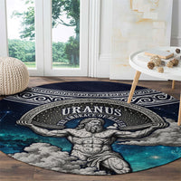 Uranus Greek God Of The Sky Round Carpet Greek Mythology Celestial Zodiac Constellation Vintage