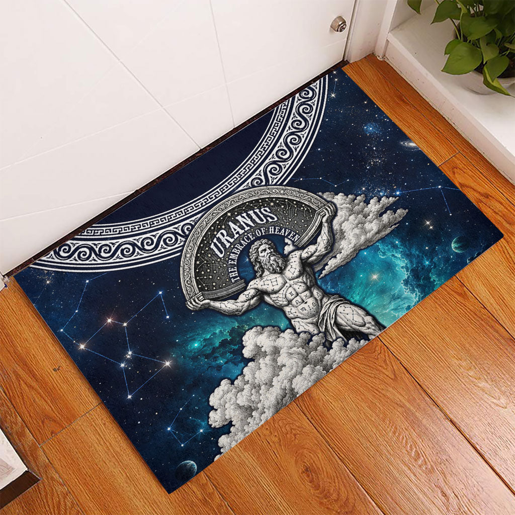 Uranus Greek God Of The Sky Rubber Doormat Greek Mythology Celestial Zodiac Constellation Vintage