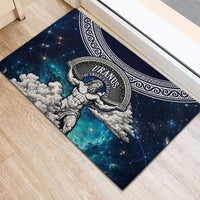 Uranus Greek God Of The Sky Rubber Doormat Greek Mythology Celestial Zodiac Constellation Vintage