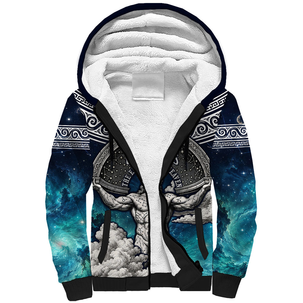 Uranus Greek God Of The Sky Sherpa Hoodie Greek Mythology Celestial Zodiac Constellation Vintage