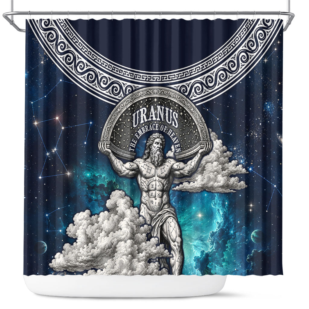 Uranus Greek God Of The Sky Shower Curtain Greek Mythology Celestial Zodiac Constellation Vintage