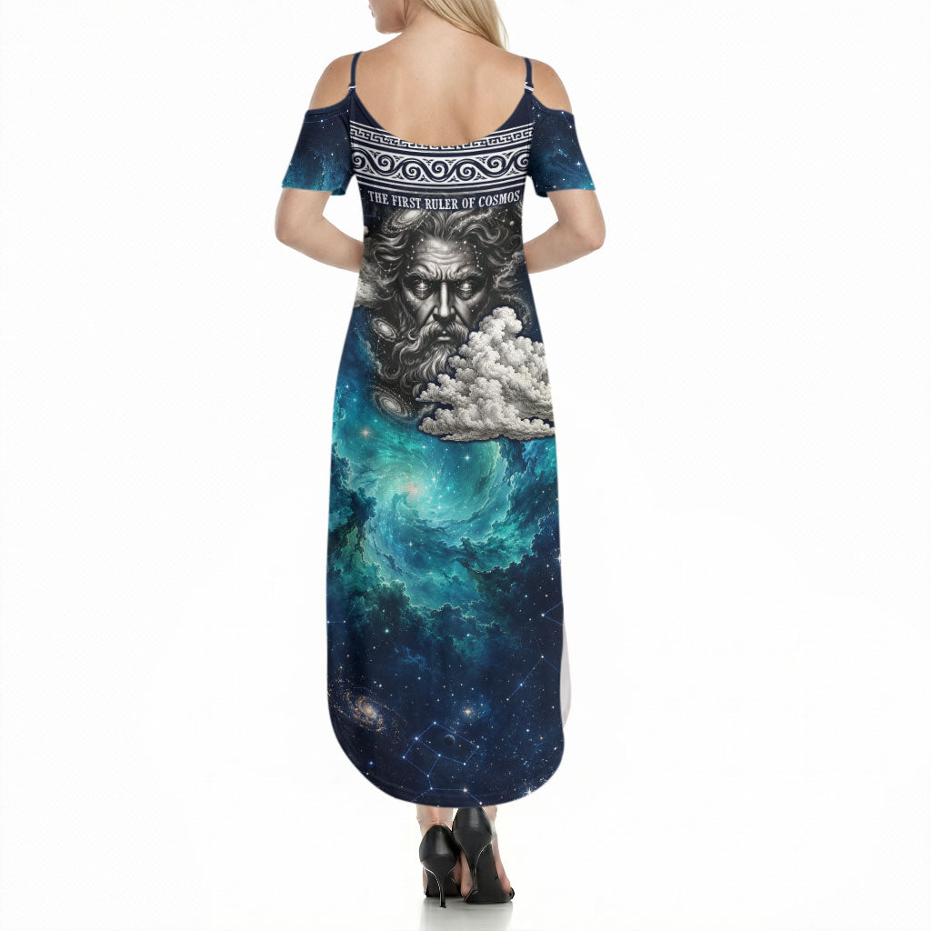 Uranus Greek God Of The Sky Summer Maxi Dress Greek Mythology Celestial Zodiac Constellation Vintage