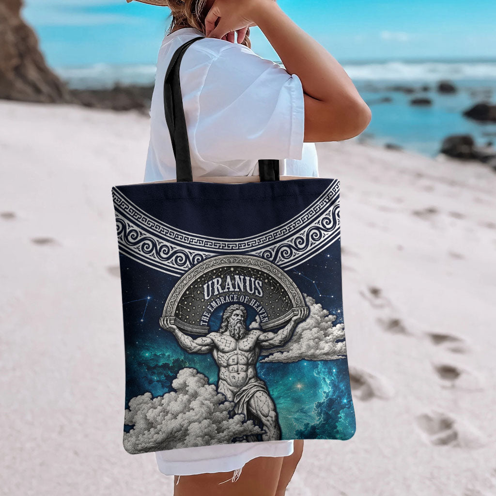Uranus Greek God Of The Sky Tote Bag Greek Mythology Celestial Zodiac Constellation Vintage