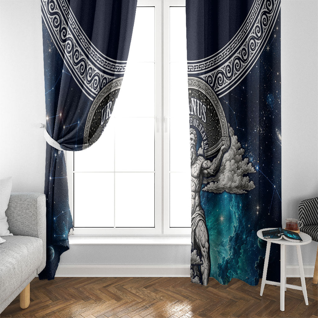 Uranus Greek God Of The Sky Window Curtain Greek Mythology Celestial Zodiac Constellation Vintage