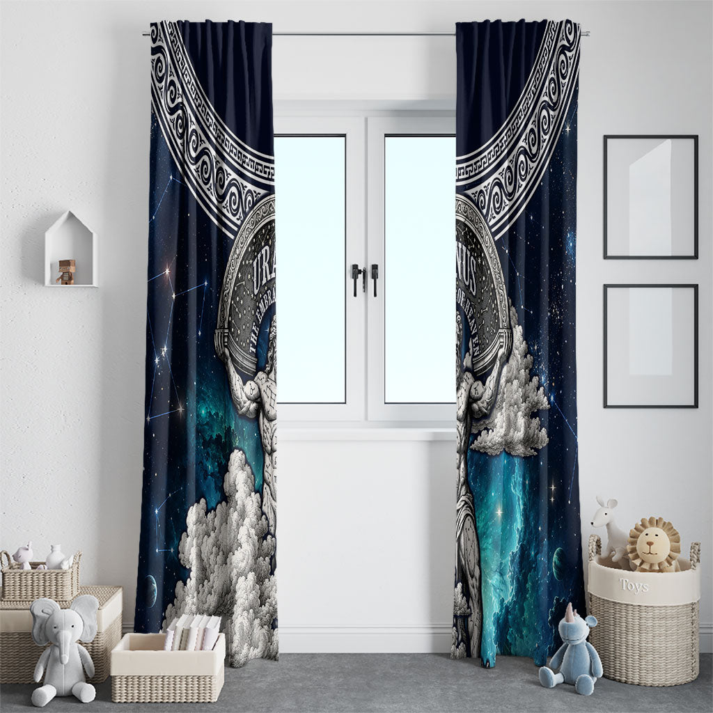 Uranus Greek God Of The Sky Window Curtain Greek Mythology Celestial Zodiac Constellation Vintage